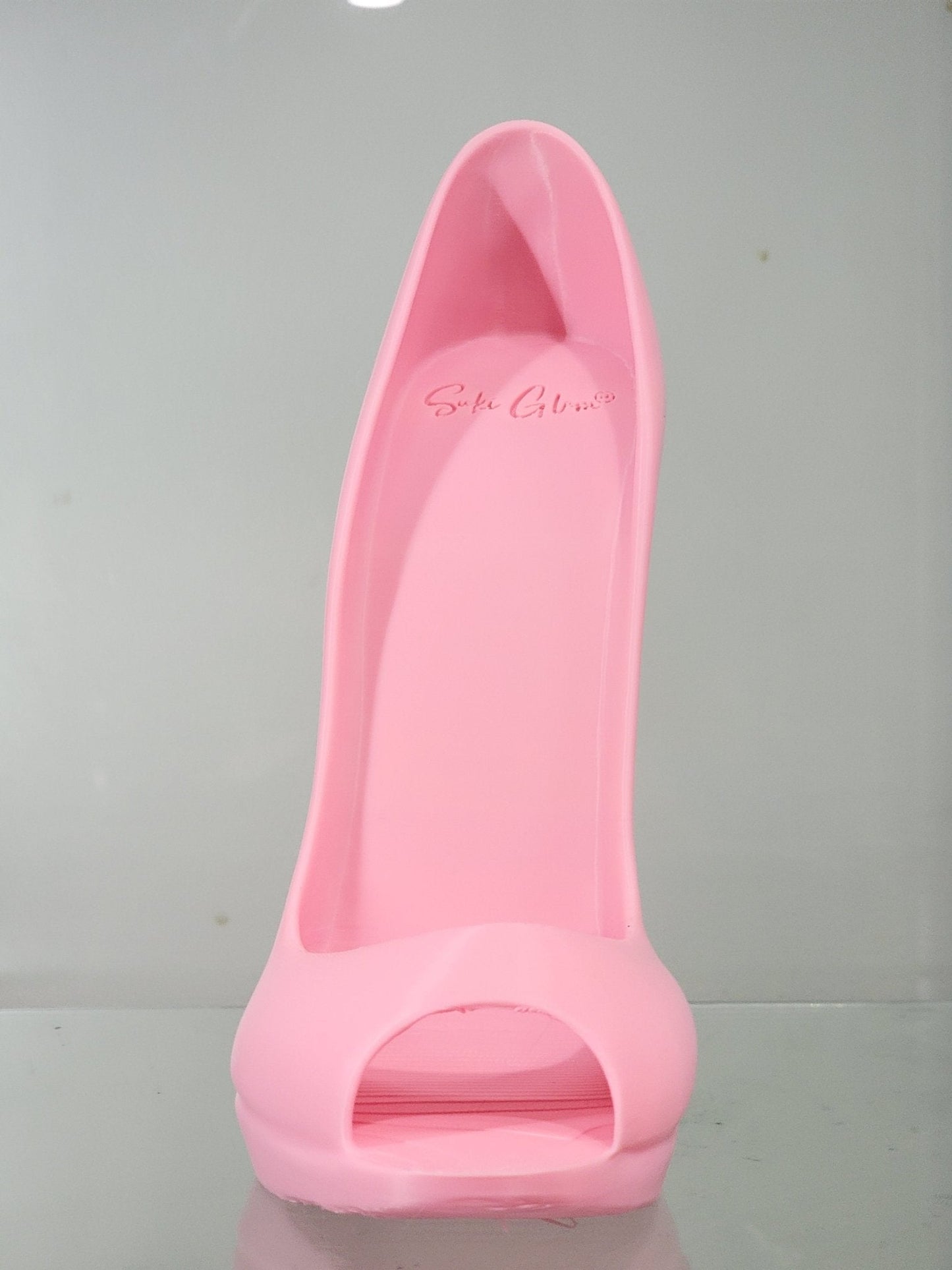 3D Printed Pink High Heel Phone Holder - Glam Desk Decor