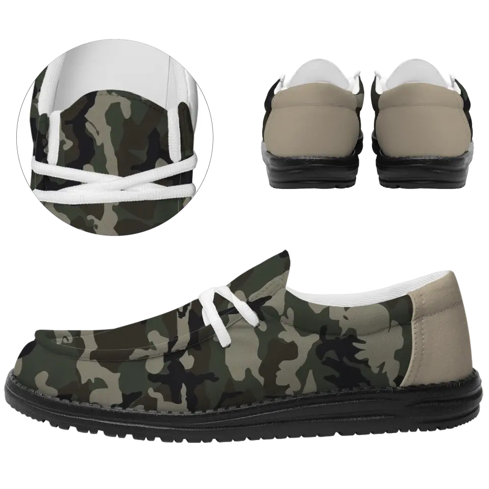 Customized Patriotic Casual Shoe, Canvas Walking Sneaker, Oxford Lace-Ups Shoes from Men and Women,2202-C0601