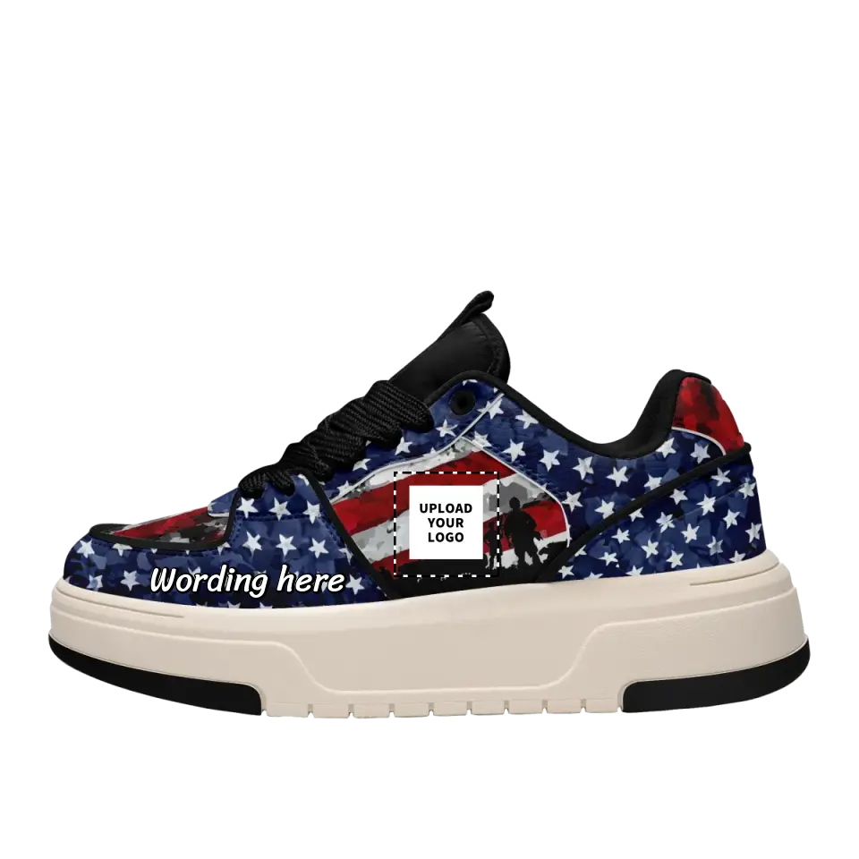 Personalized Patriotic Sneakers, America Flag Shoes,American Pride Shoes Gift, MLB-23020061