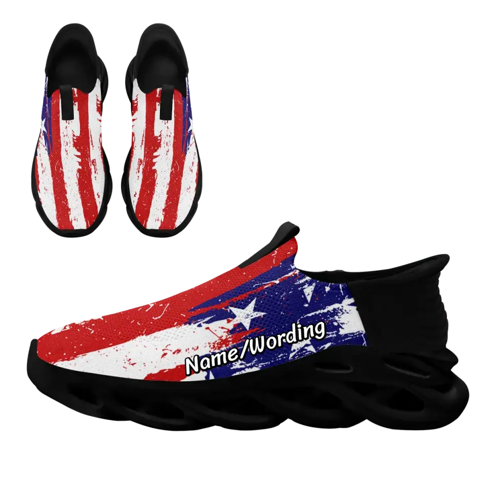 Personalized Patriot's Shoes, Custom America Flag Sneakers, Custom Patriotic POD Shoes,PC-FN-006-23020096