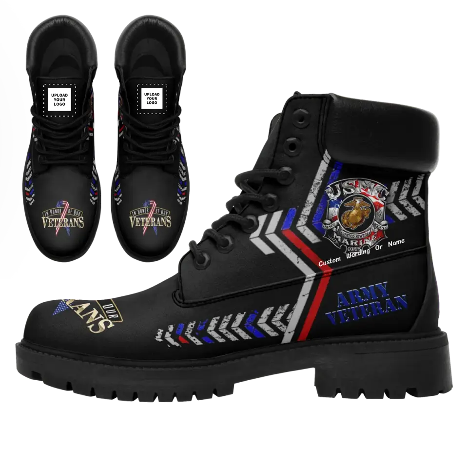 Custom corporate gifts, Personalized Patriotic Boots, Custom USA- Theme Boots, Trendy Boots,TB-24020012