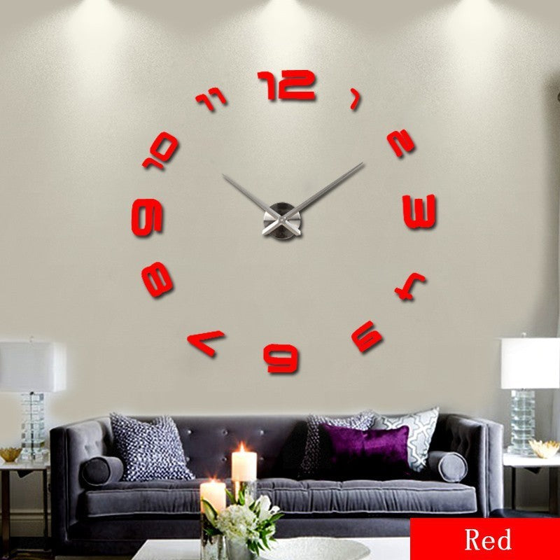 Oversized Acrylic Wall Clock, Modern Art Decor