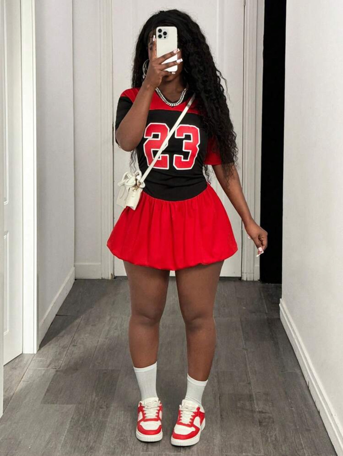 Print Flare Hem Mini Dress