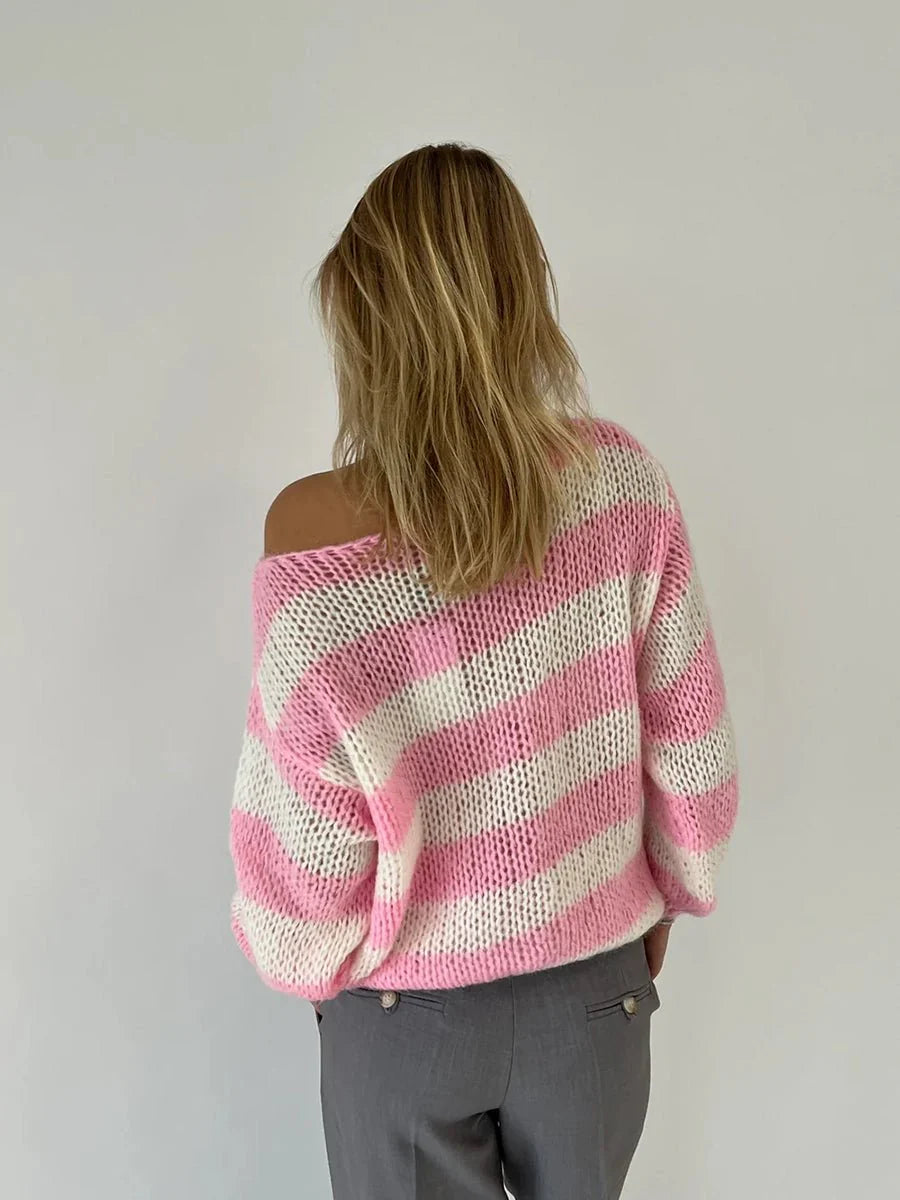 Jaida Loose Striped Pullover Sweater