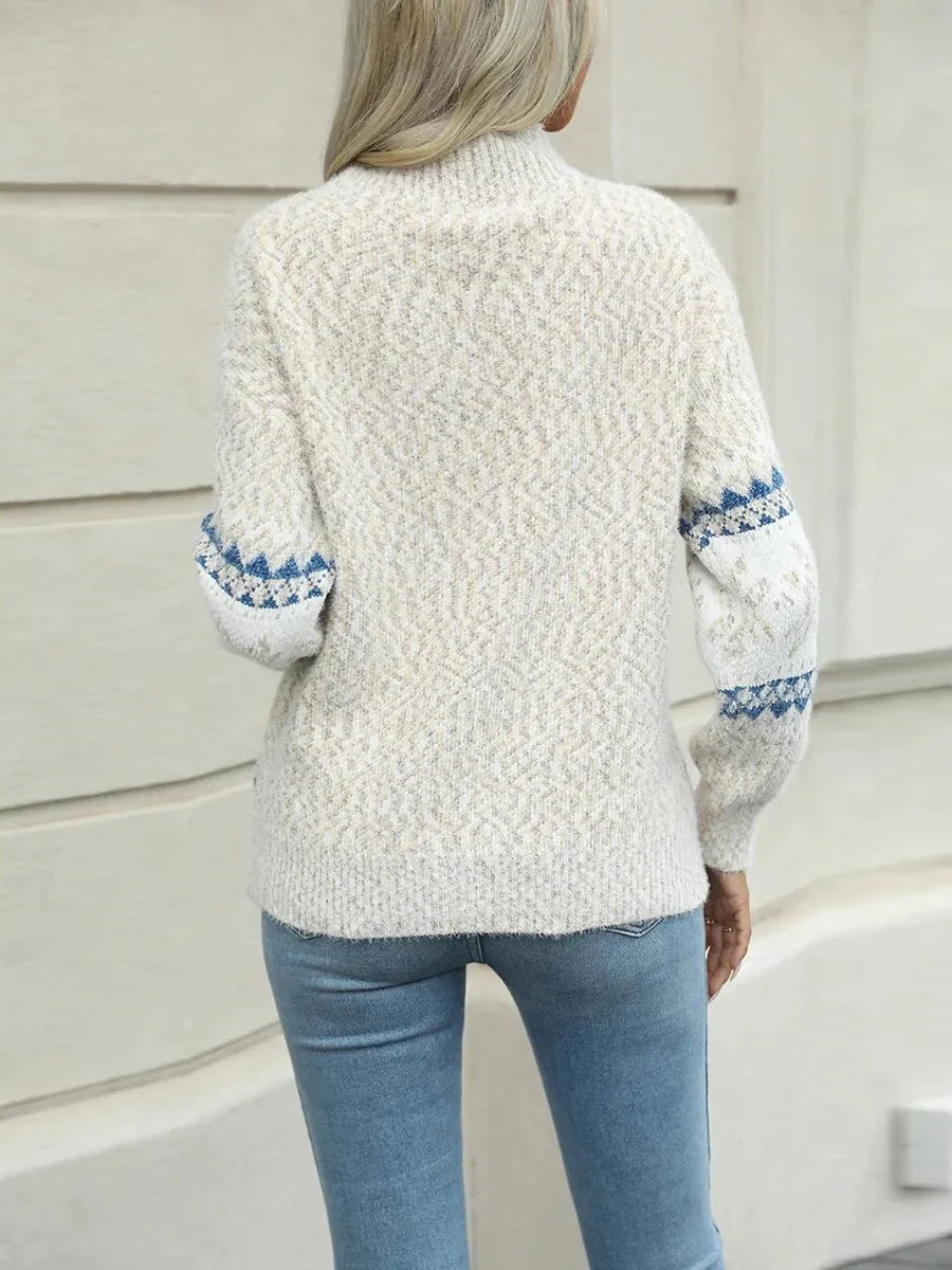 Kensley Turtleneck Snowflake Sweater