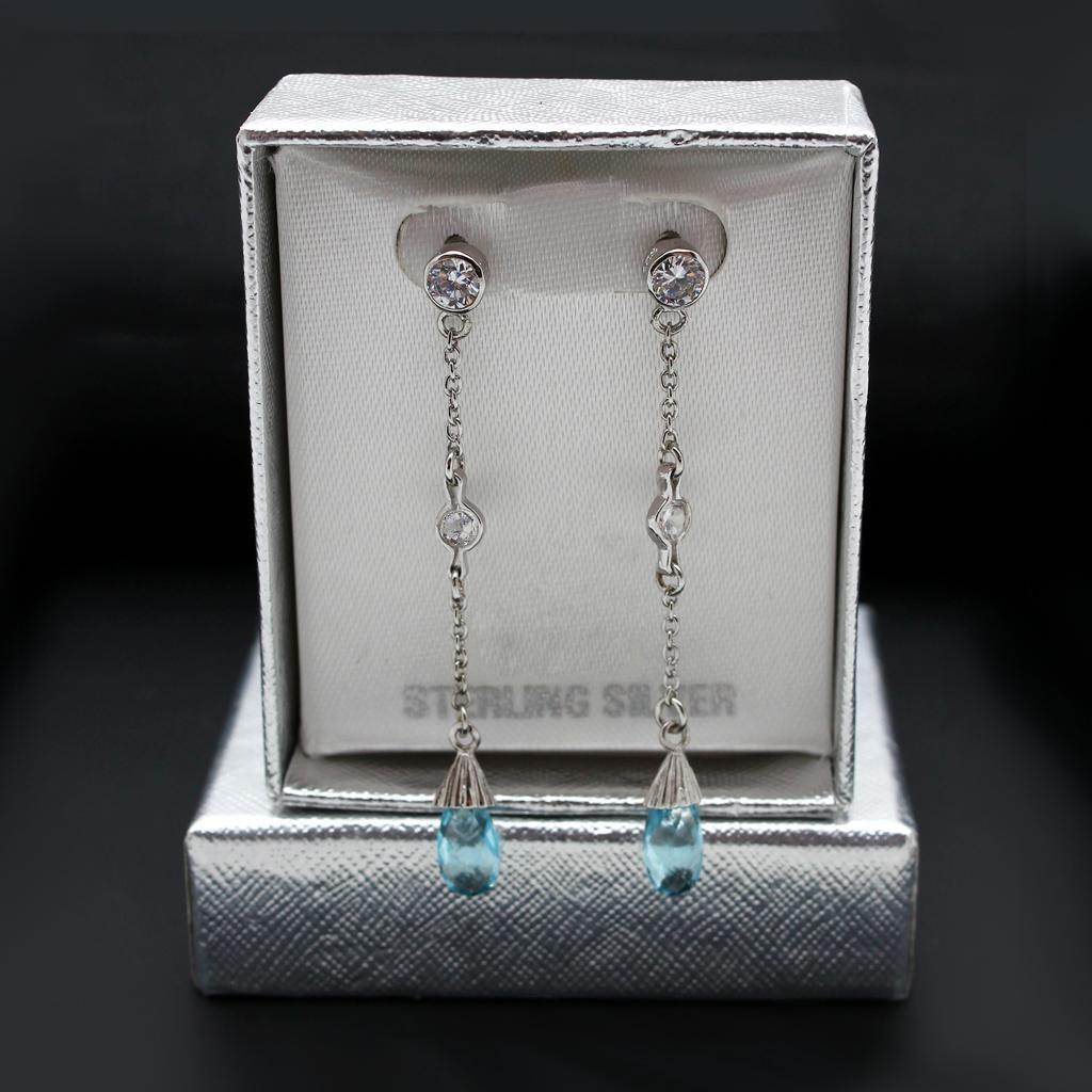 Women's Earrings - London Blue Rhodium 925 Sterling Silver
