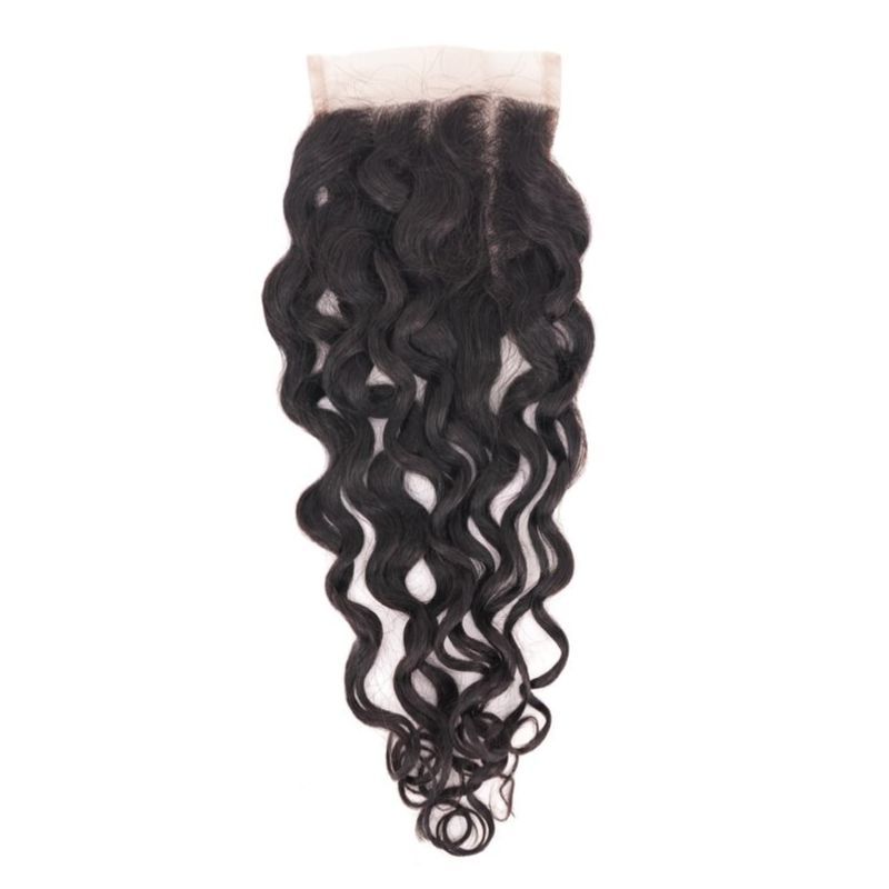 Spanish Wave 4x4 Transparent Lace Human Hair Closure