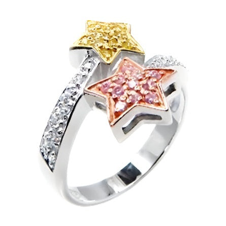 VacationGrabs Tricolor 925 Sterling Silver Ring