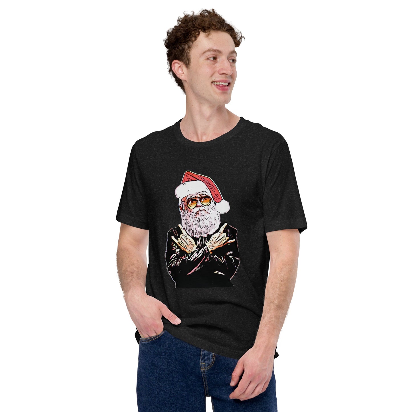 Rock N’ Roll Santa Unisex Short-Sleeve Christmas T-Shirt