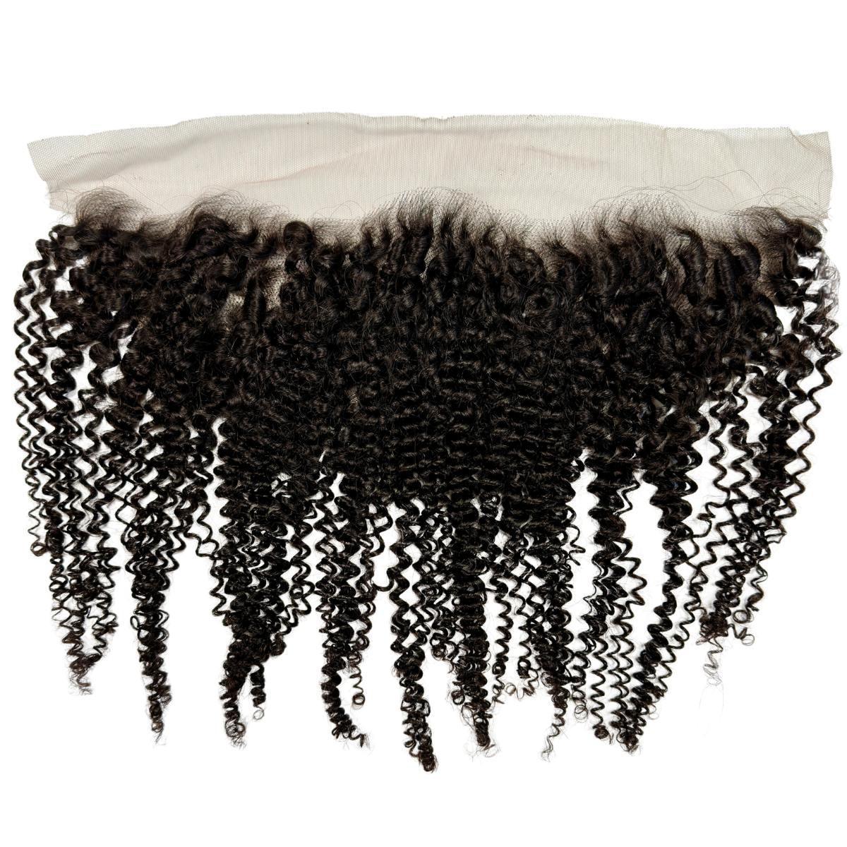 Jerry Curl 13x4 Transparent Lace Human Hair Frontal