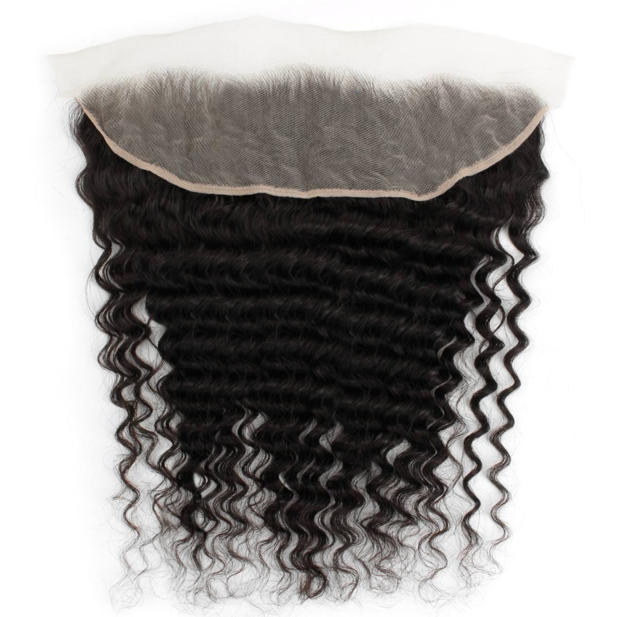 Deep Wave 13x4 Transparent Lace Human Hair Frontal