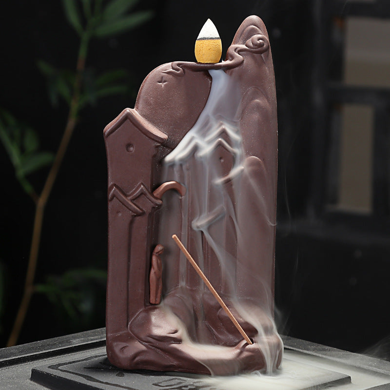 Zisha Ceramic Incense Burner, Dragon