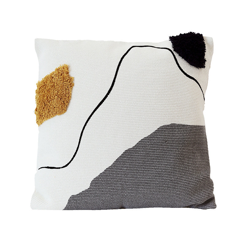 Abstract Line Tufted Throw Pillow