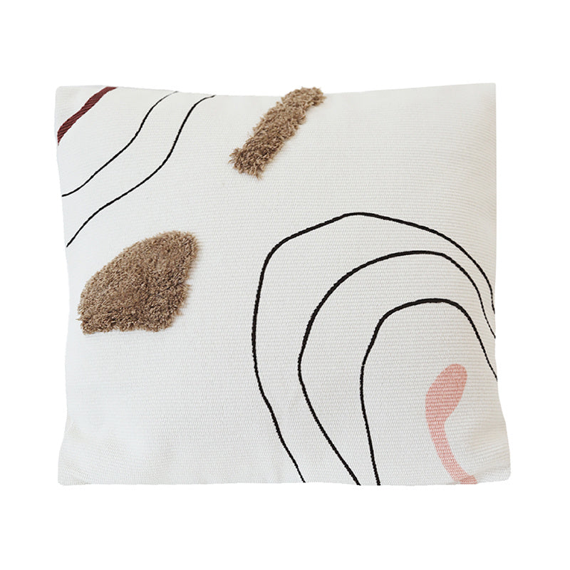 Abstract Line Tufted Throw Pillow