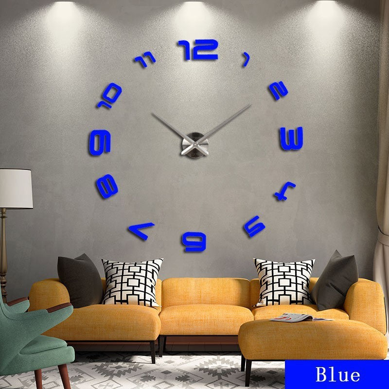 Oversized Acrylic Wall Clock, Modern Art Decor