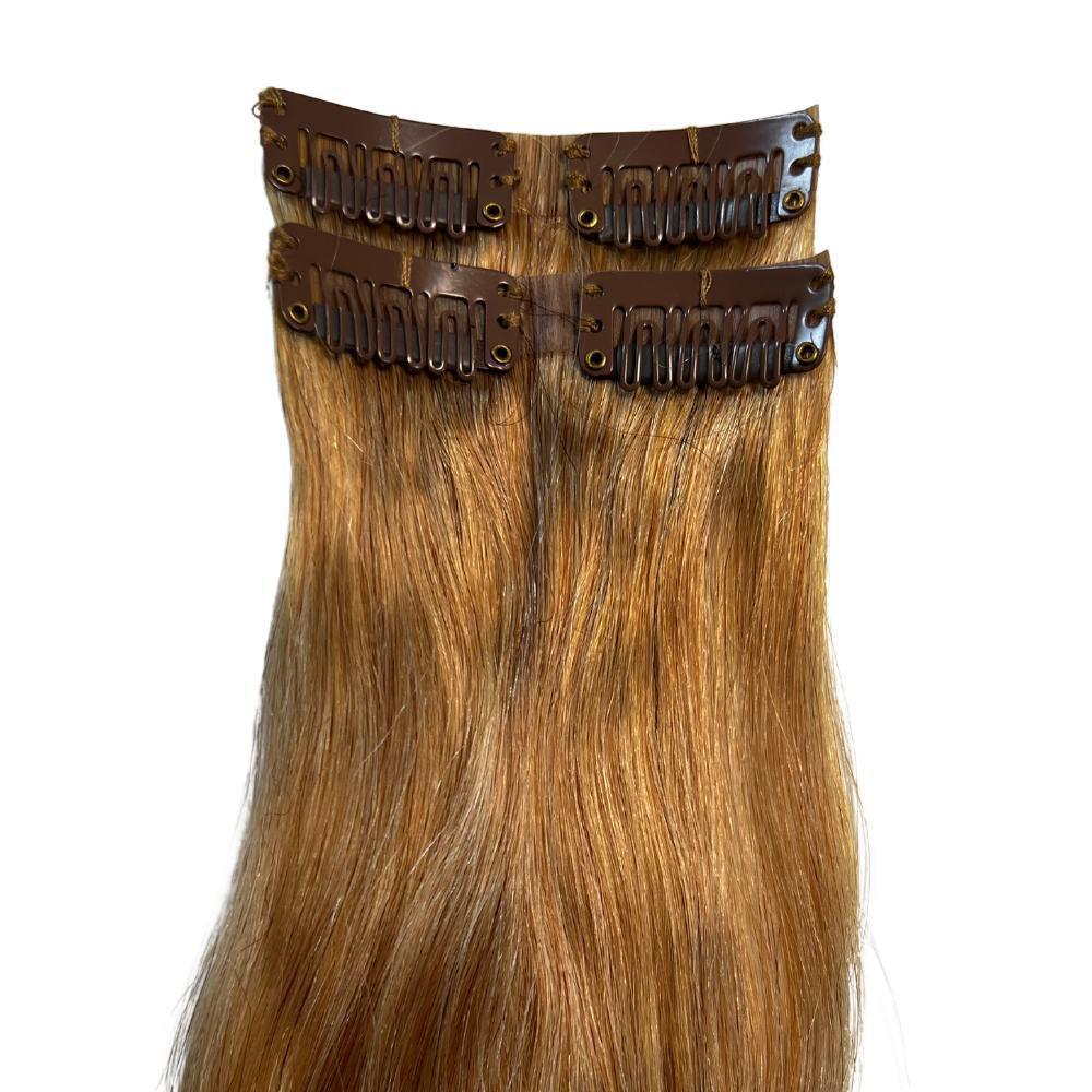 Honey Blonde Seamless Clip-In 100% Human Hair Extensions