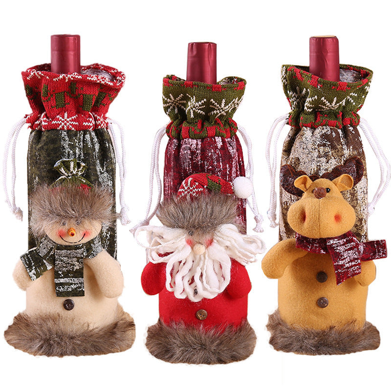 Christmas Wine Bottle Socks Decor