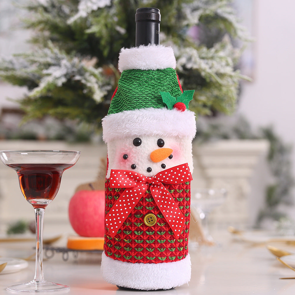 Christmas Wine Bottle Socks Decor
