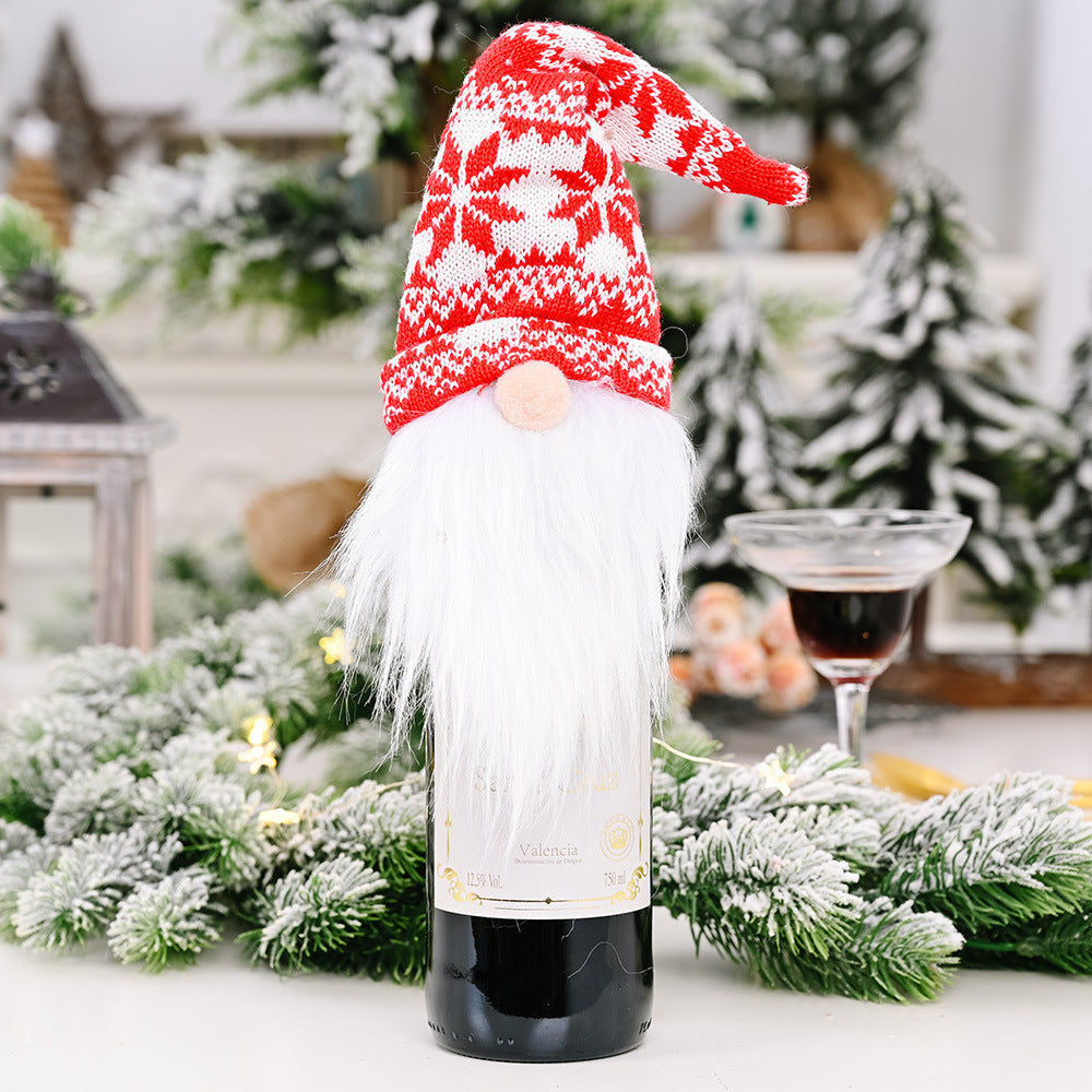 Christmas Wine Bottle Socks Decor