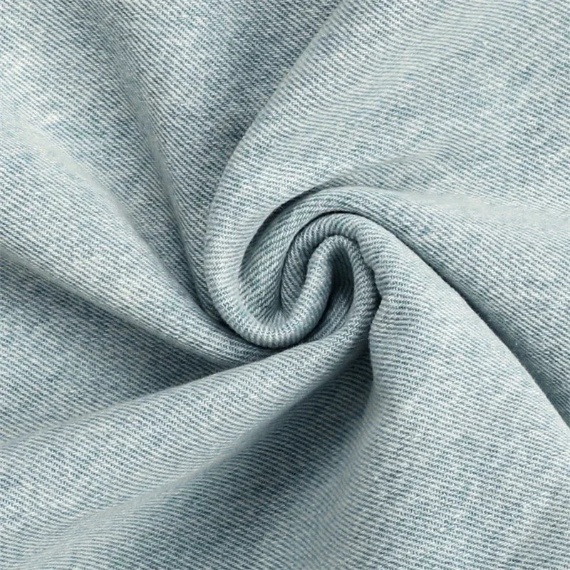 Streetwear Denim Set Women 2 Piece Set Outfit Jean Zipper Turn-down Collar Cropped Top and Loose Wide Leg Pants Matching Sets