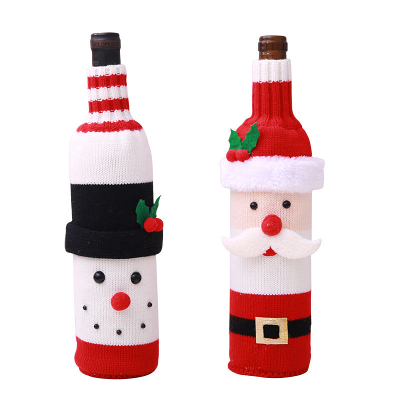 Christmas Wine Bottle Socks Decor