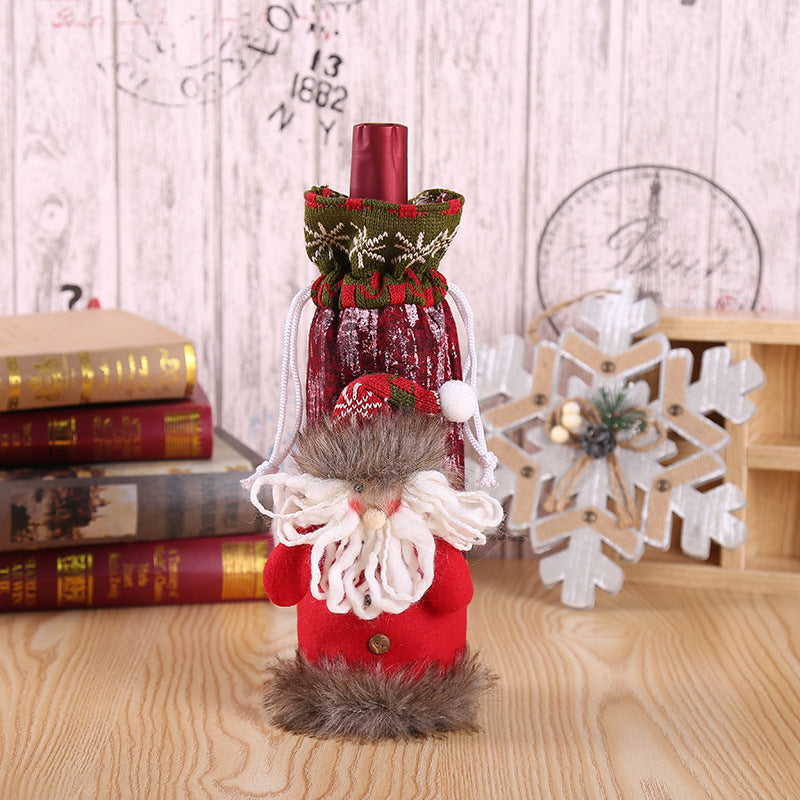 Christmas Wine Bottle Socks Decor