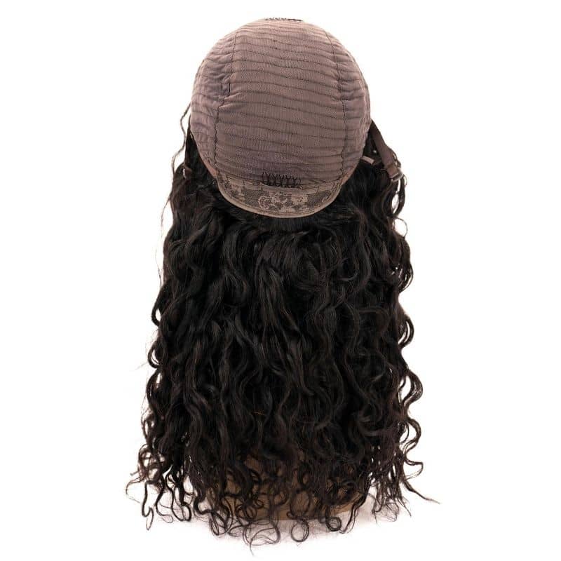 Beach Wave 4x4 Transparent Lace 100% Human Hair Closure Wig
