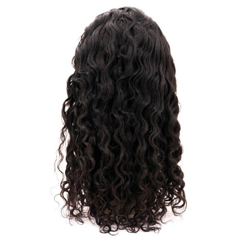 Beach Wave 4x4 Transparent Lace 100% Human Hair Closure Wig
