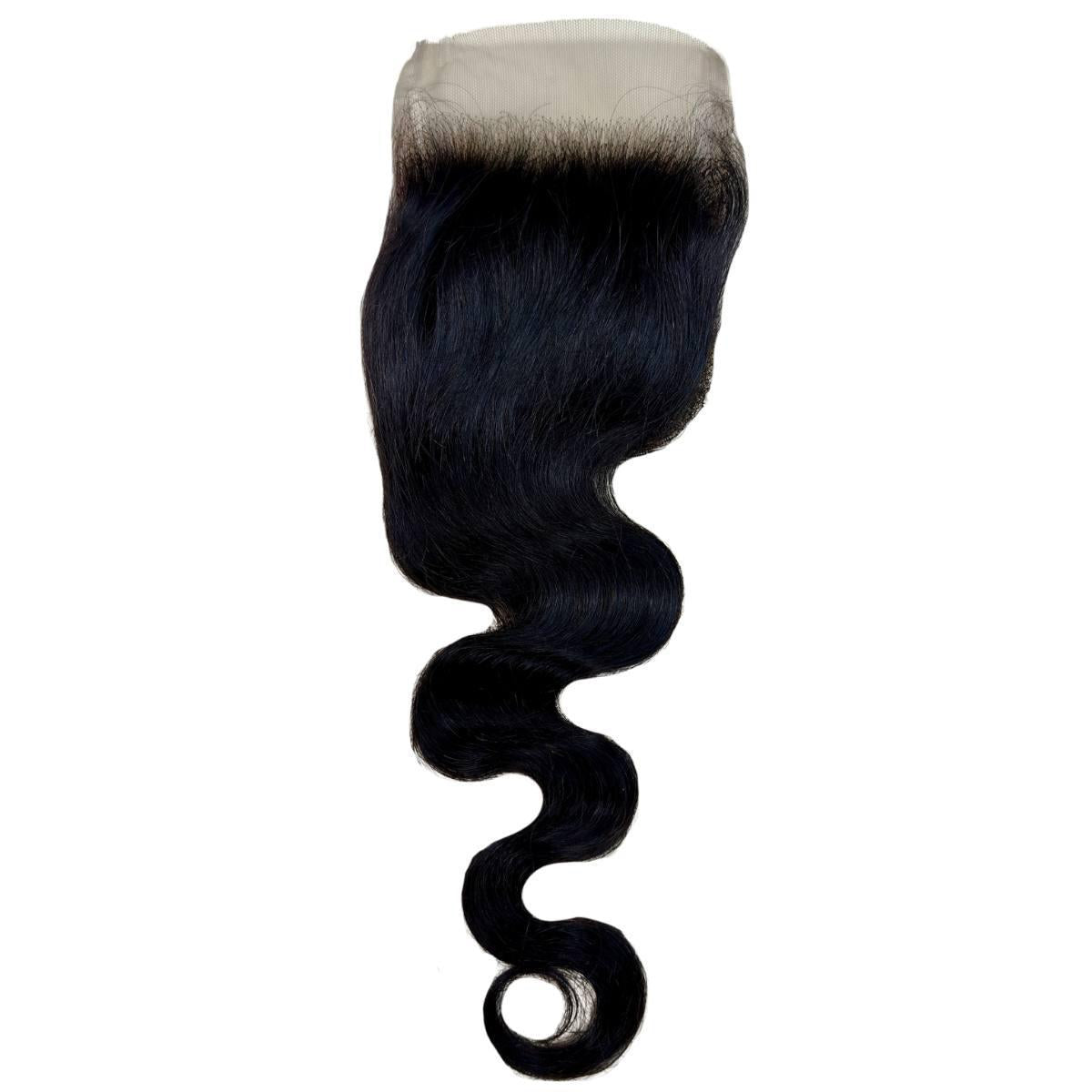 Malaysian Body Wave 4x4 Transparent Lace Human Hair Closure