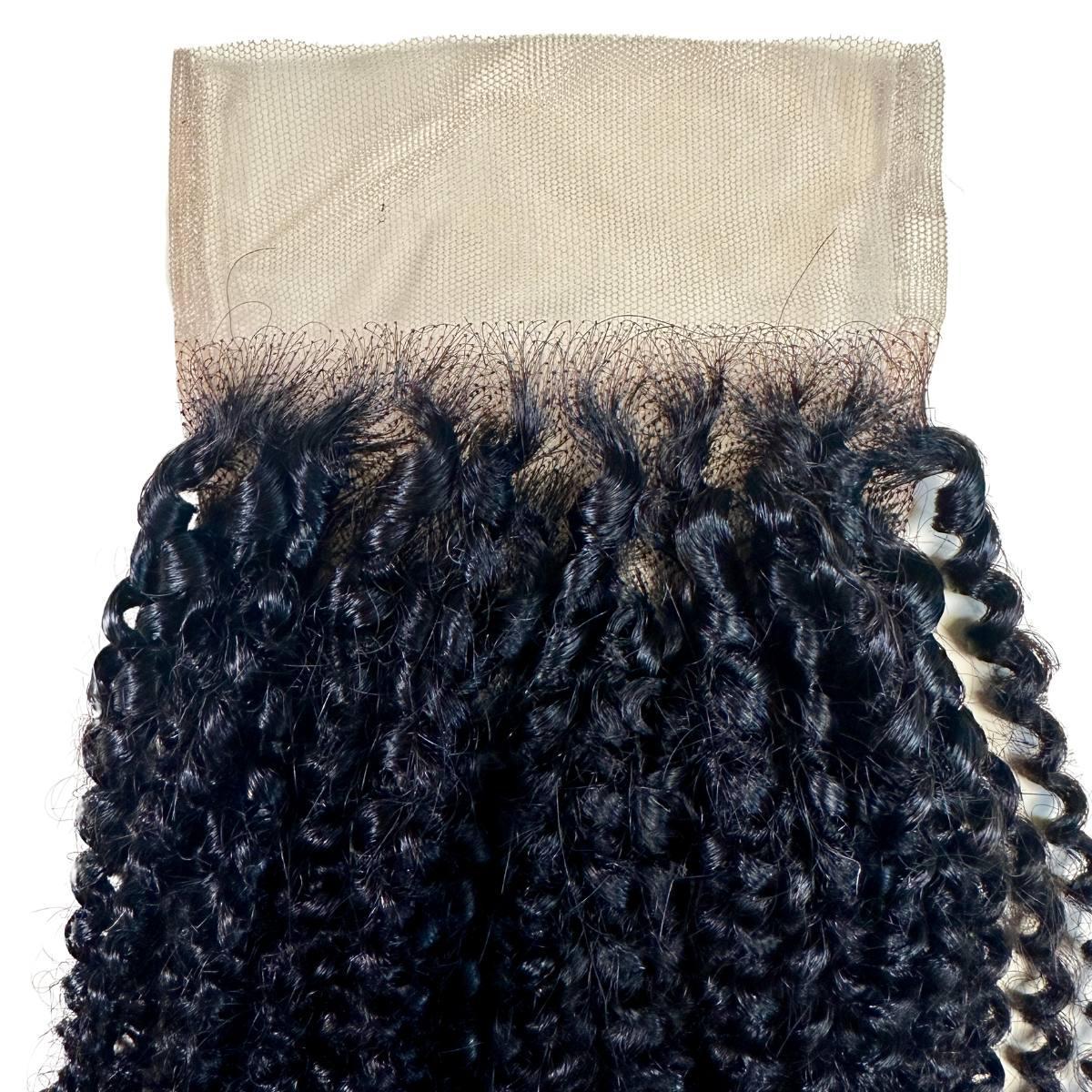 Afro Kinky Curly 4x4 Transparent Lace Human Hair Closure