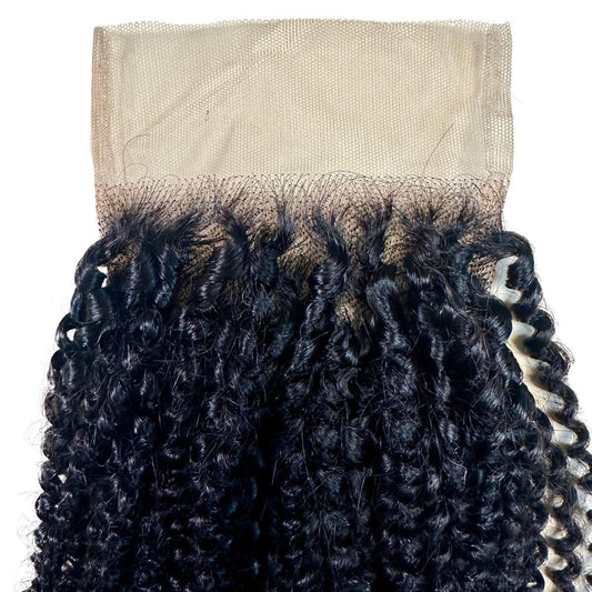 Afro Kinky Curly 4x4 Transparent Lace Human Hair Closure