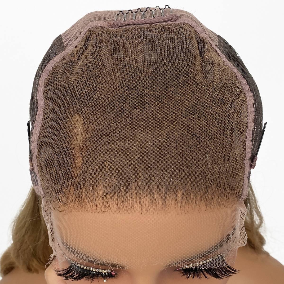 Honey Blonde Ombre Wavy 5x5 HD Lace 100% Human Hair Closure Wig