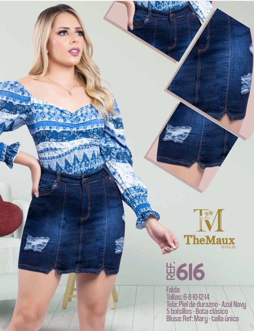 616 100% Authentic Colombian Push Up SKIRT