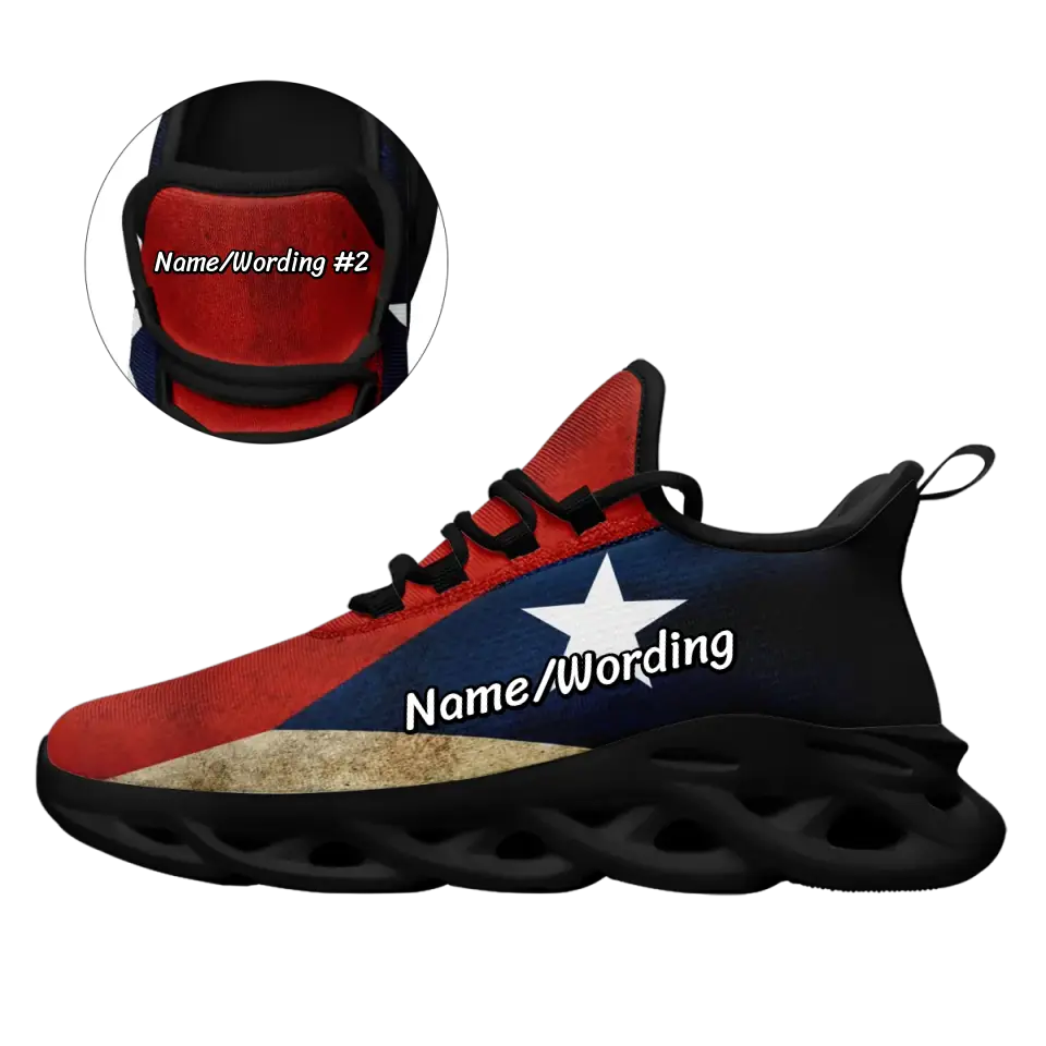 Personalized Texas Flag Shoes , Custom Texas Flag Sneakers,  Shoes with Texas Flag - Women ,Men Shoes, MS-23020078