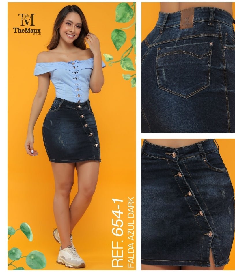 654-1 100% Authentic Colombian Push Up Skirt