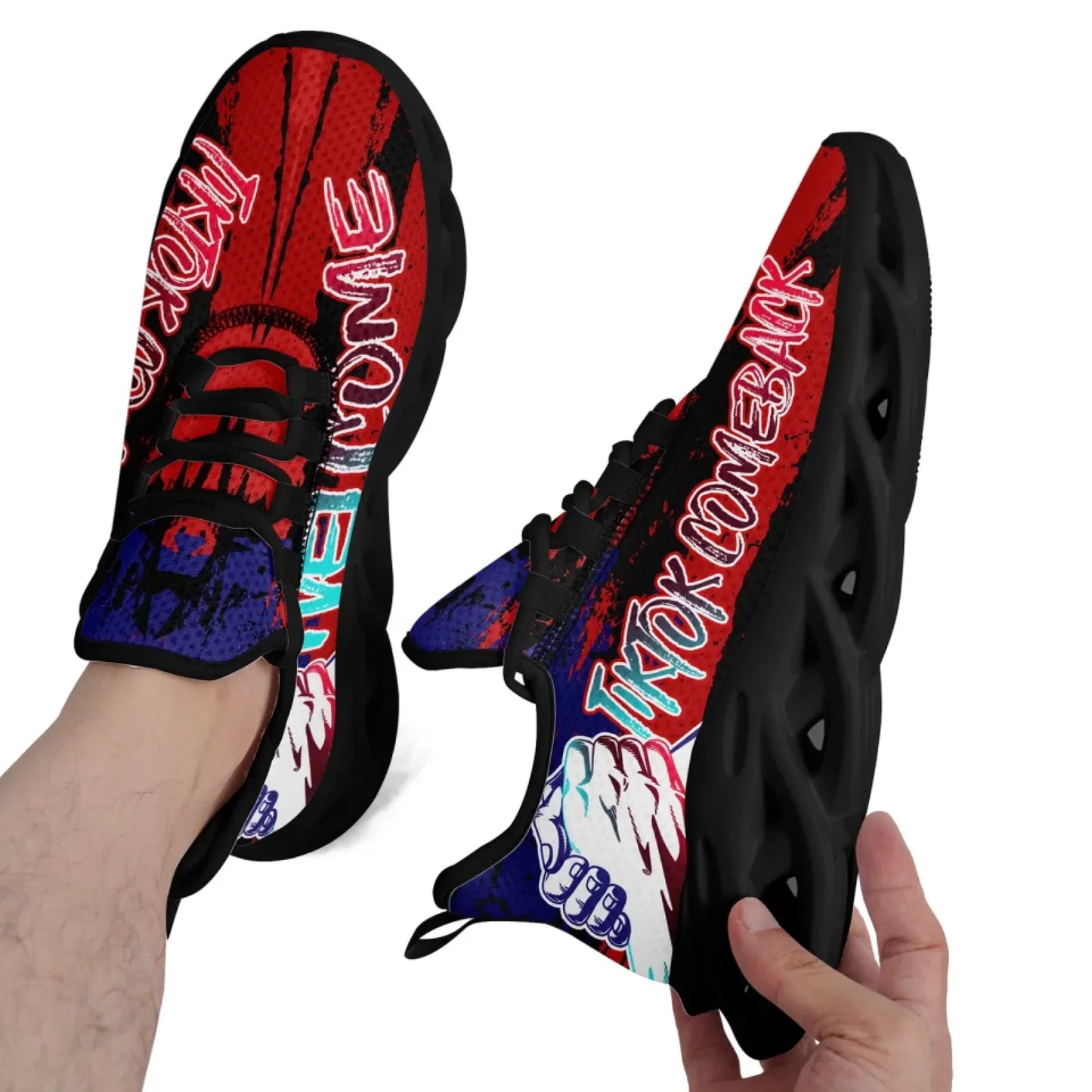 Custom TikTok Come Back Shoes, Personalized Stylish Breathable Sneakers for Men and Women