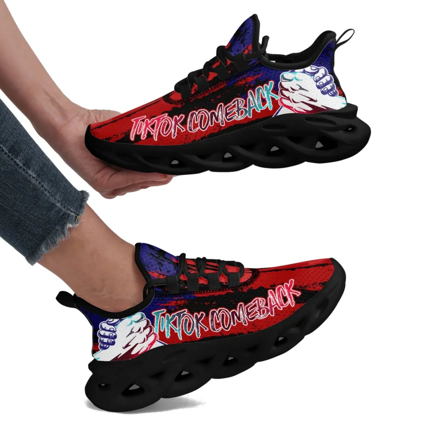 Custom TikTok Come Back Shoes, Personalized Stylish Breathable Sneakers for Men and Women