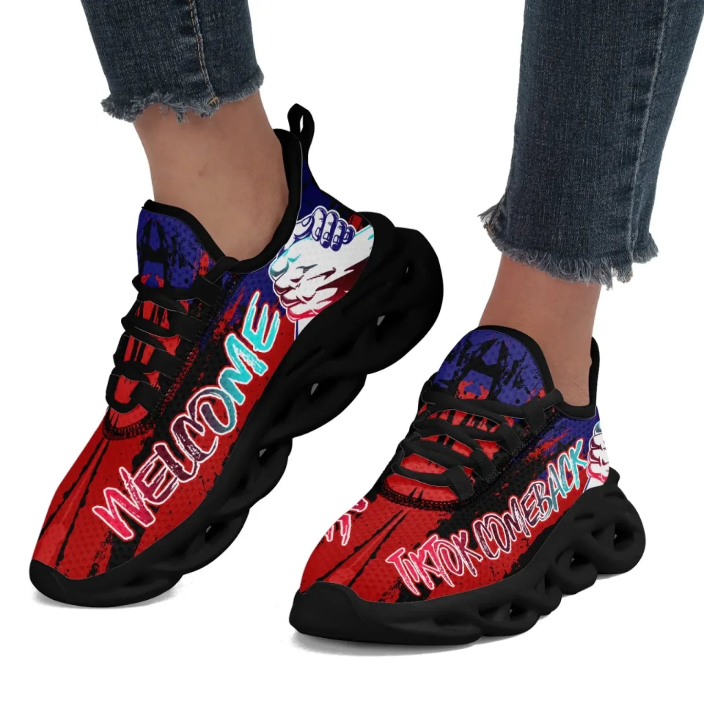Custom TikTok Come Back Shoes, Personalized Stylish Breathable Sneakers for Men and Women