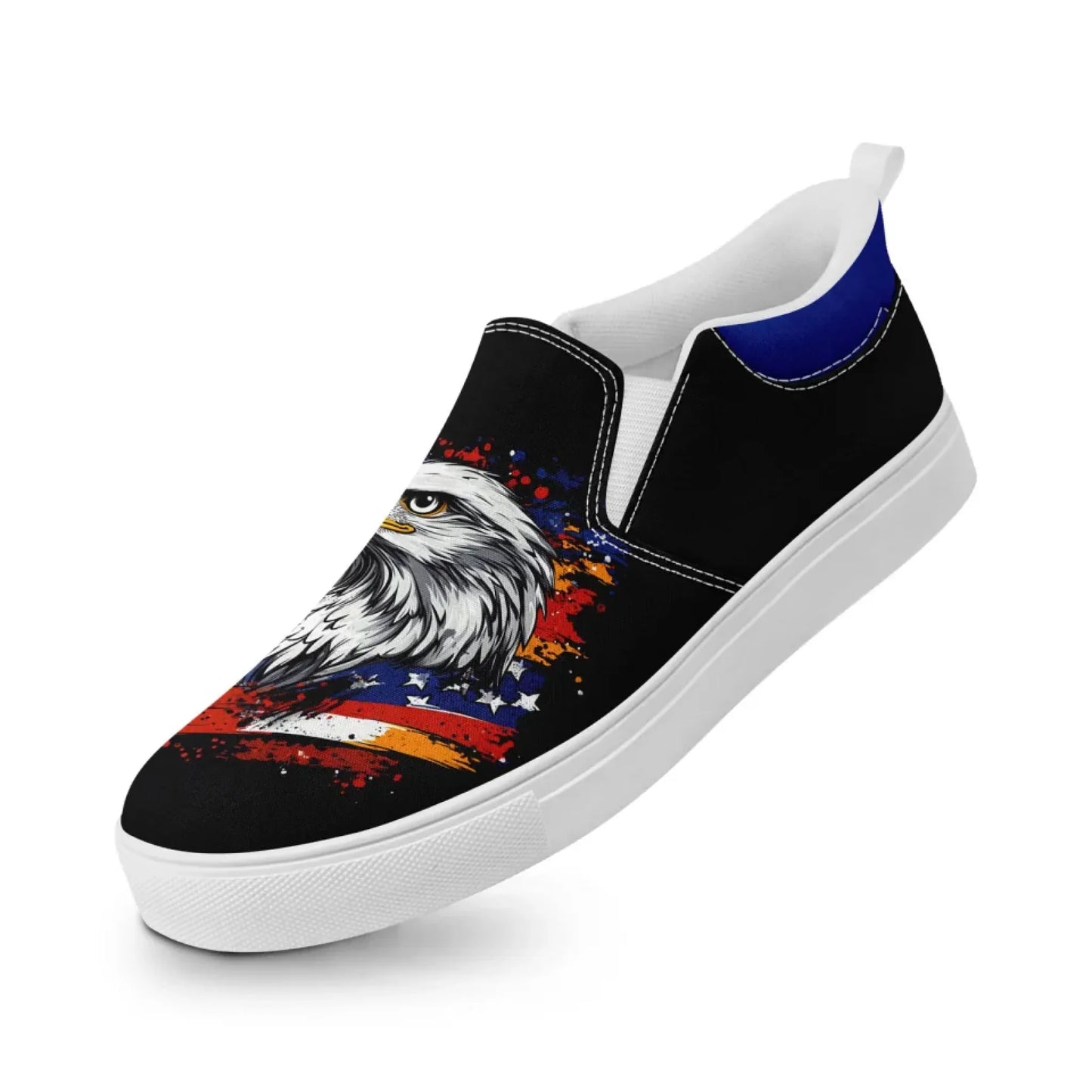 Personalized Patriotic Sneakers, Custom US Flag Shoes, Pride Flag Slip On Shoes