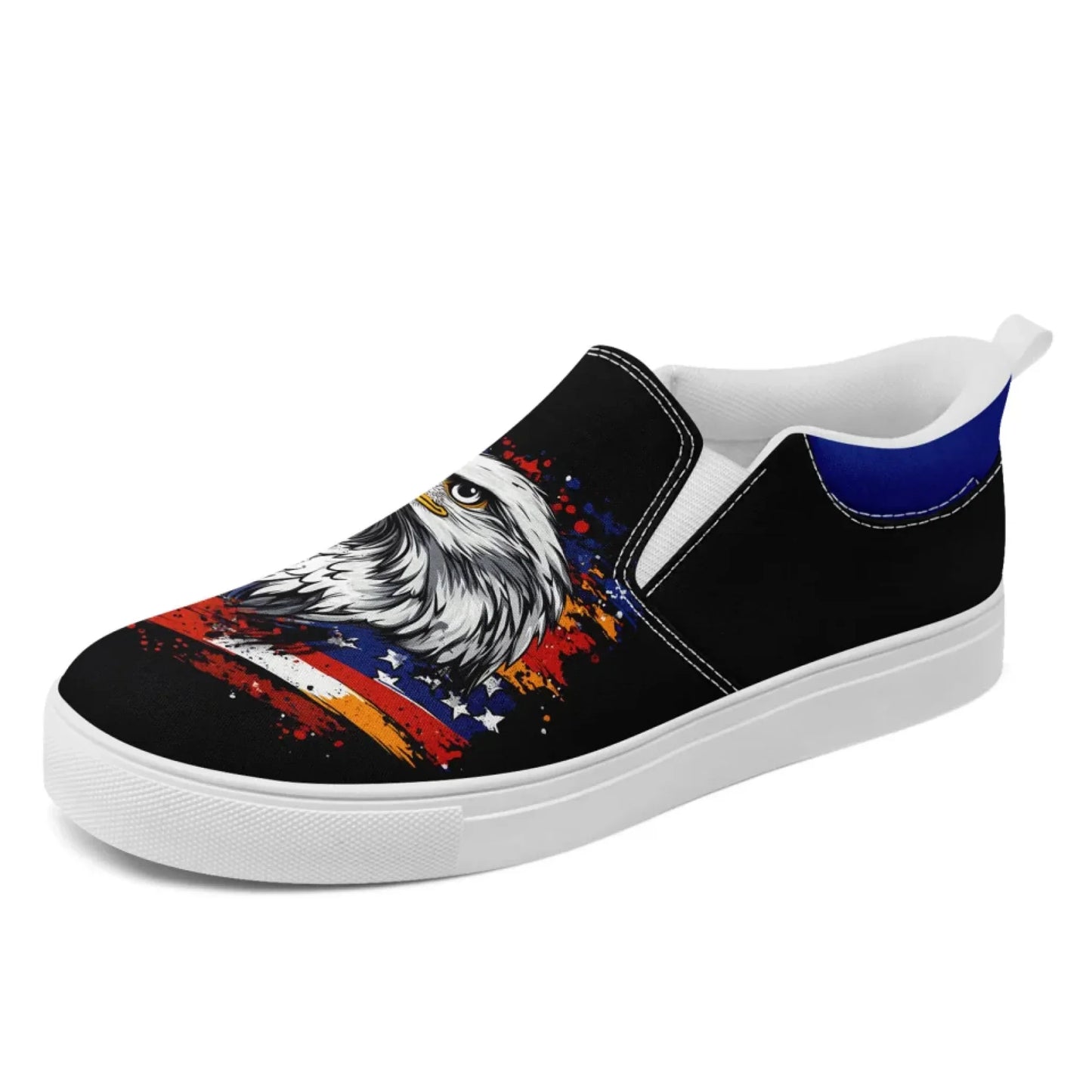 Personalized Patriotic Sneakers, Custom US Flag Shoes, Pride Flag Slip On Shoes