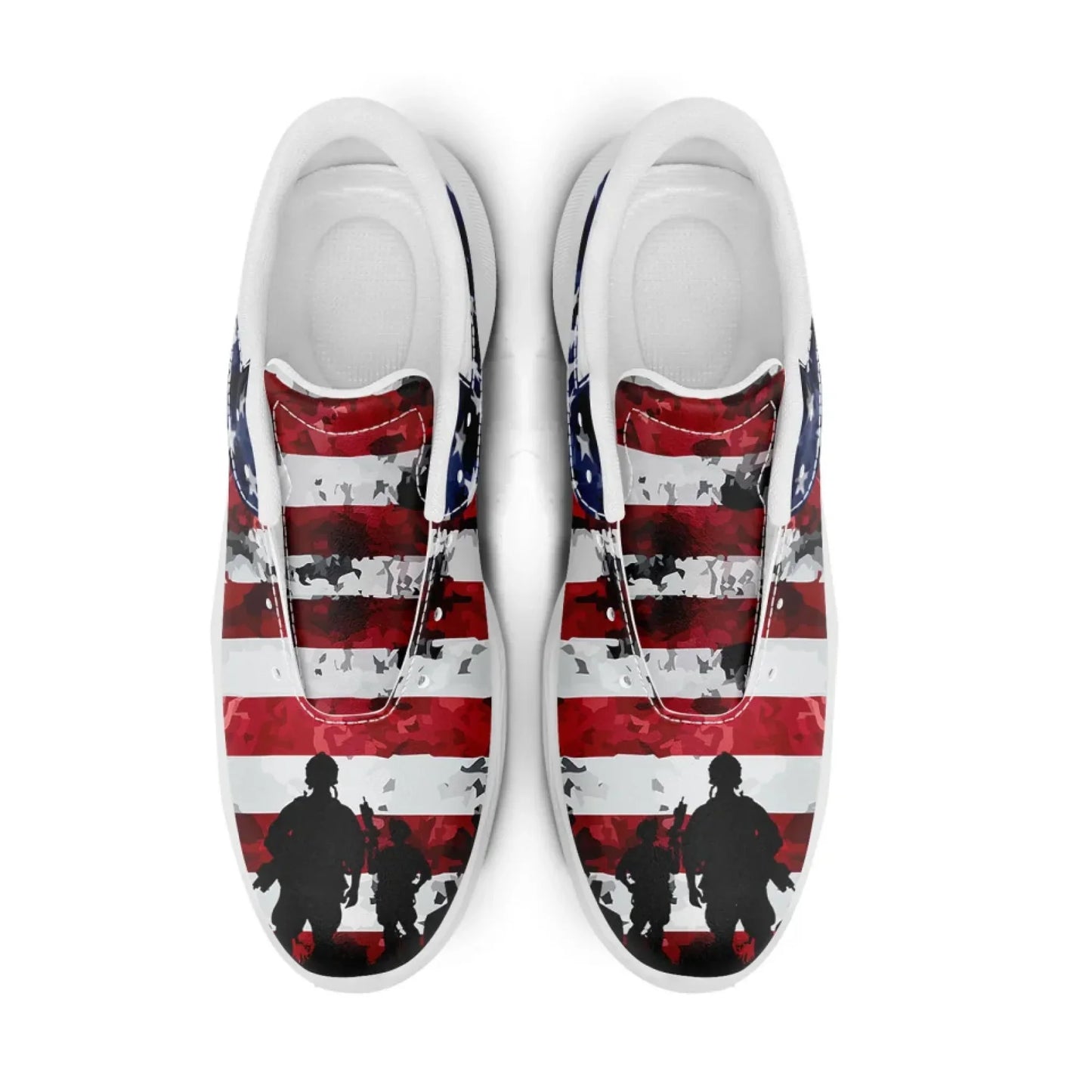 Personalized US Flag Sneakers, Custom Patriotic Shoes, Premium Golf Shoes