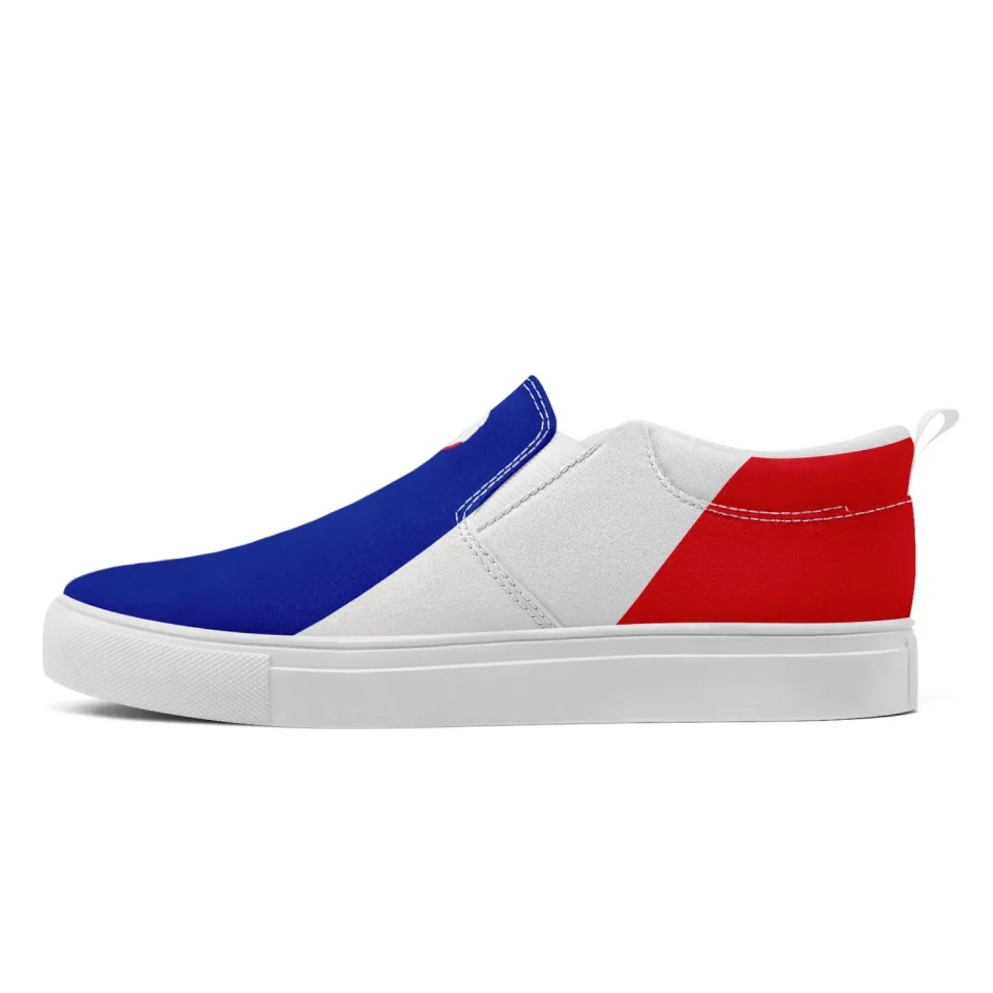 Personalized France Flag Sneakers, Custom Canvas Shoes, Pride Slip On Shoes