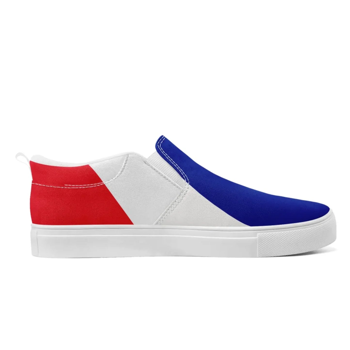 Personalized France Flag Sneakers, Custom Canvas Shoes, Pride Slip On Shoes