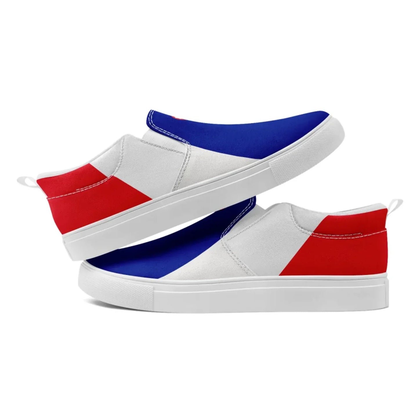 Personalized France Flag Sneakers, Custom Canvas Shoes, Pride Slip On Shoes