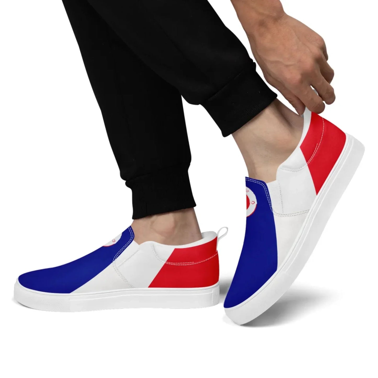 Personalized France Flag Sneakers, Custom Canvas Shoes, Pride Slip On Shoes