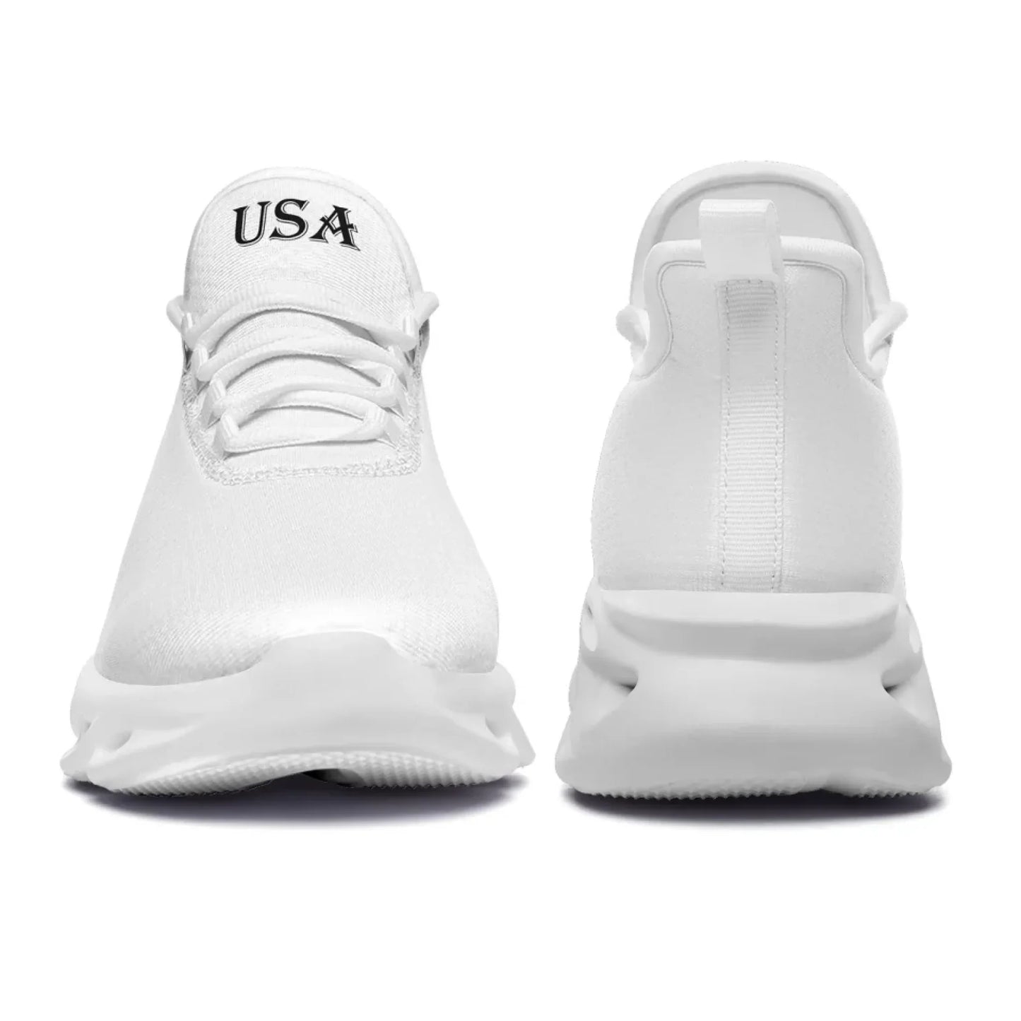 Personalized America Flag Sneakers, Custom Breathable Patriotic Shoes, Unisex Lace Up Shoes