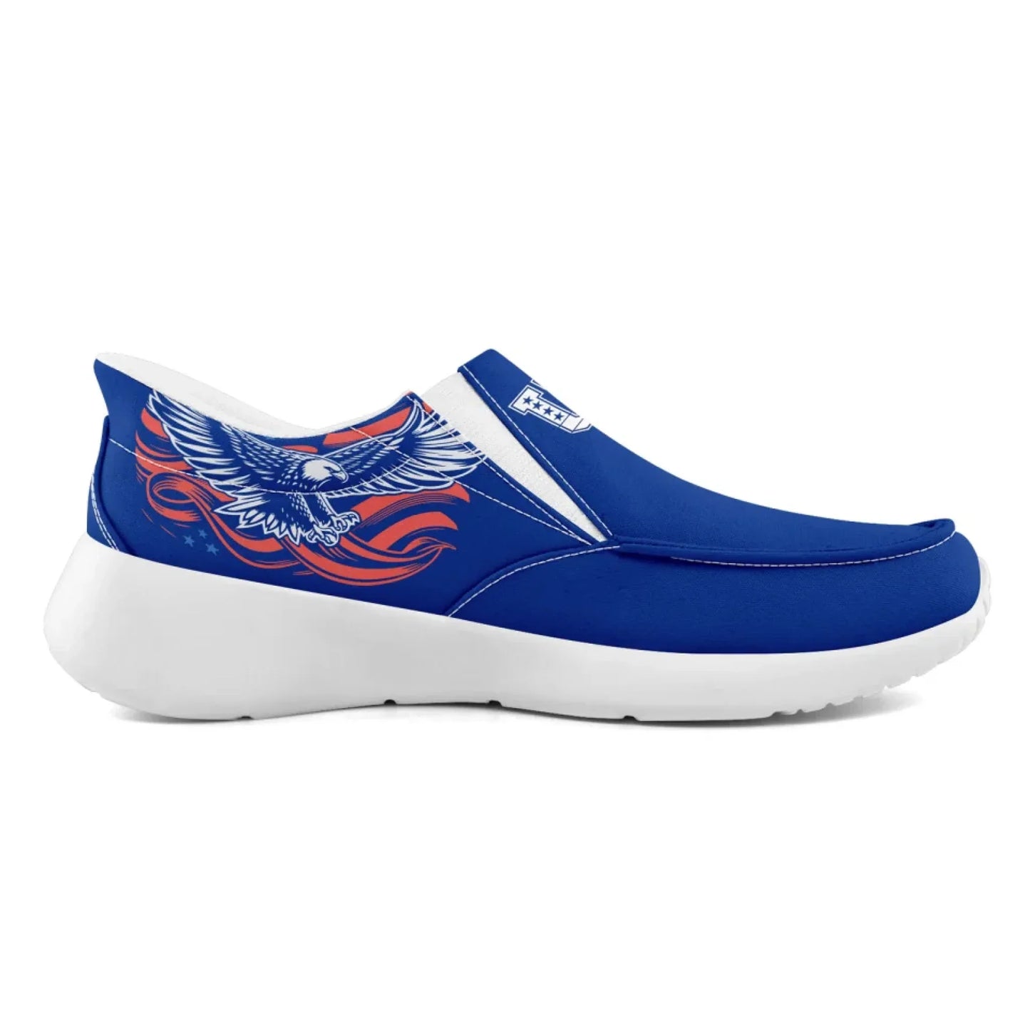 Personalized America Flag Sneakers, Custom Flag Fashion Shoes, Unisex Canvas Slip On Shoes