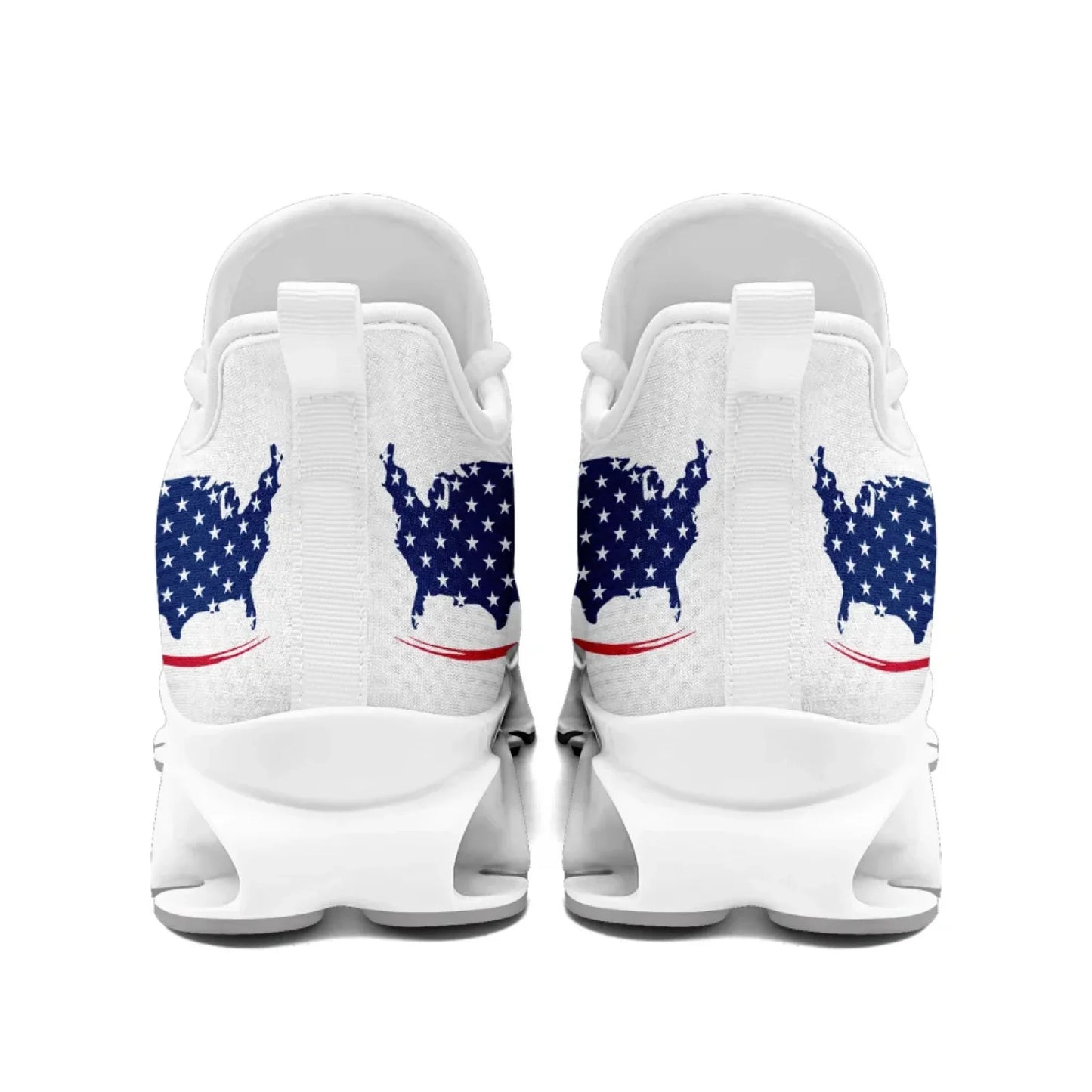 Personalized America Flag Sneakers, Custom Breathable Patriotic Shoes, Unisex Lace Up Shoes FN003XD-25028041