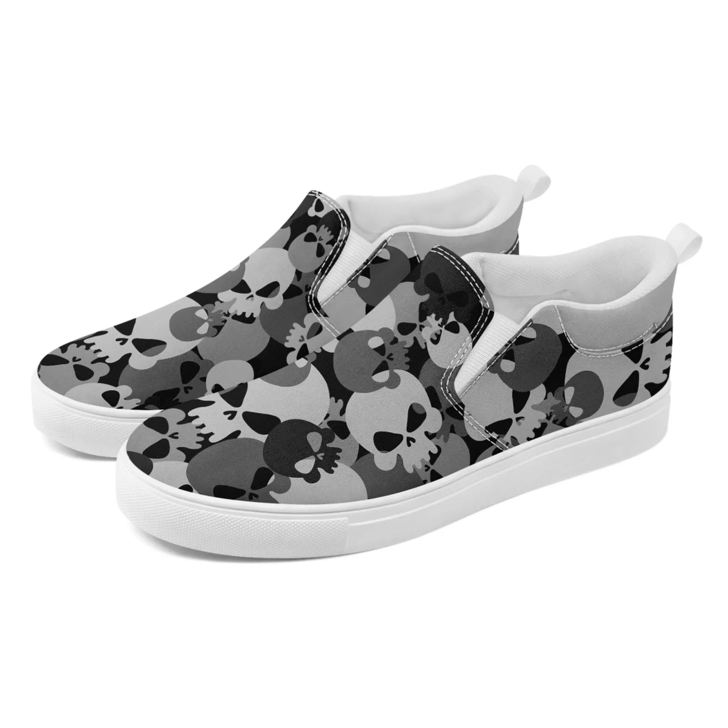 Personalized Military-Inspired Camo Slip-On Sneakers, Custom Stylish and Lightweight Shoes