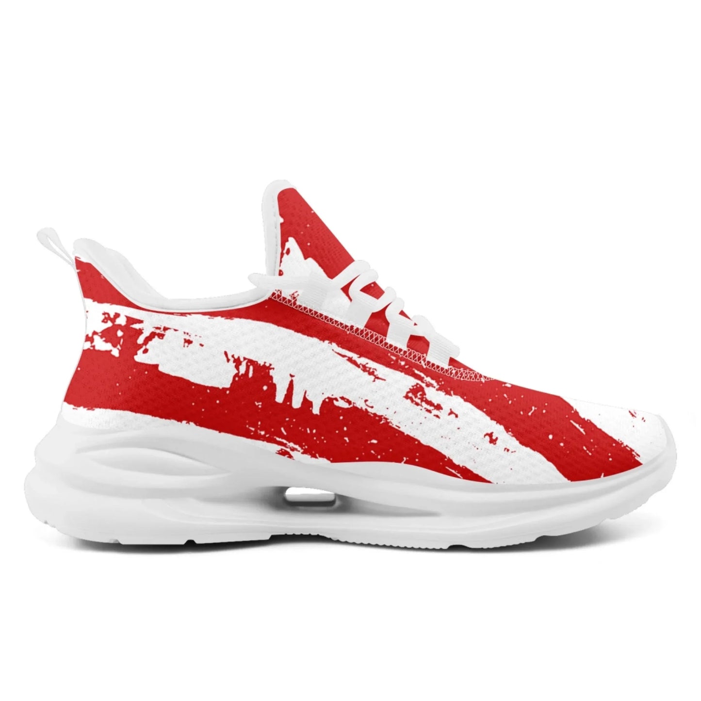 Personalized America Flag Print Sneakers, Custom Patriotic and Breathable Walking Shoes, Unisex Sports Shoes